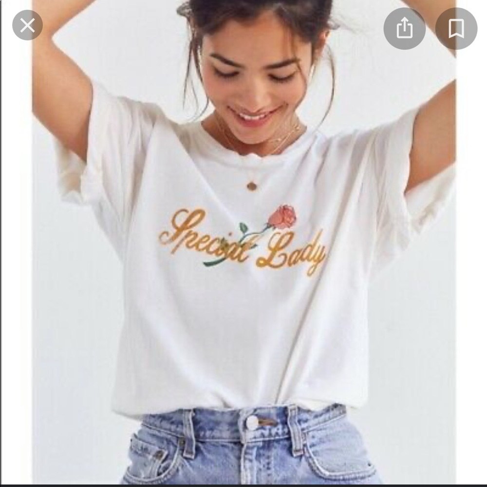 URBAN OUTFITTERS FUTURE STATE White Special Lady T Shirt Tee S Small $40